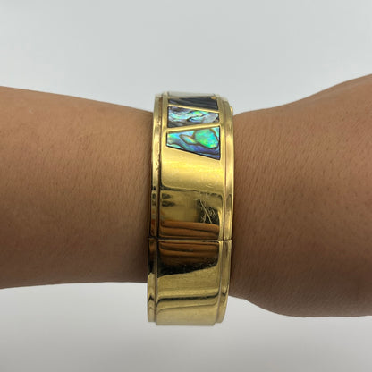 Gold-Toned Abalone Watch