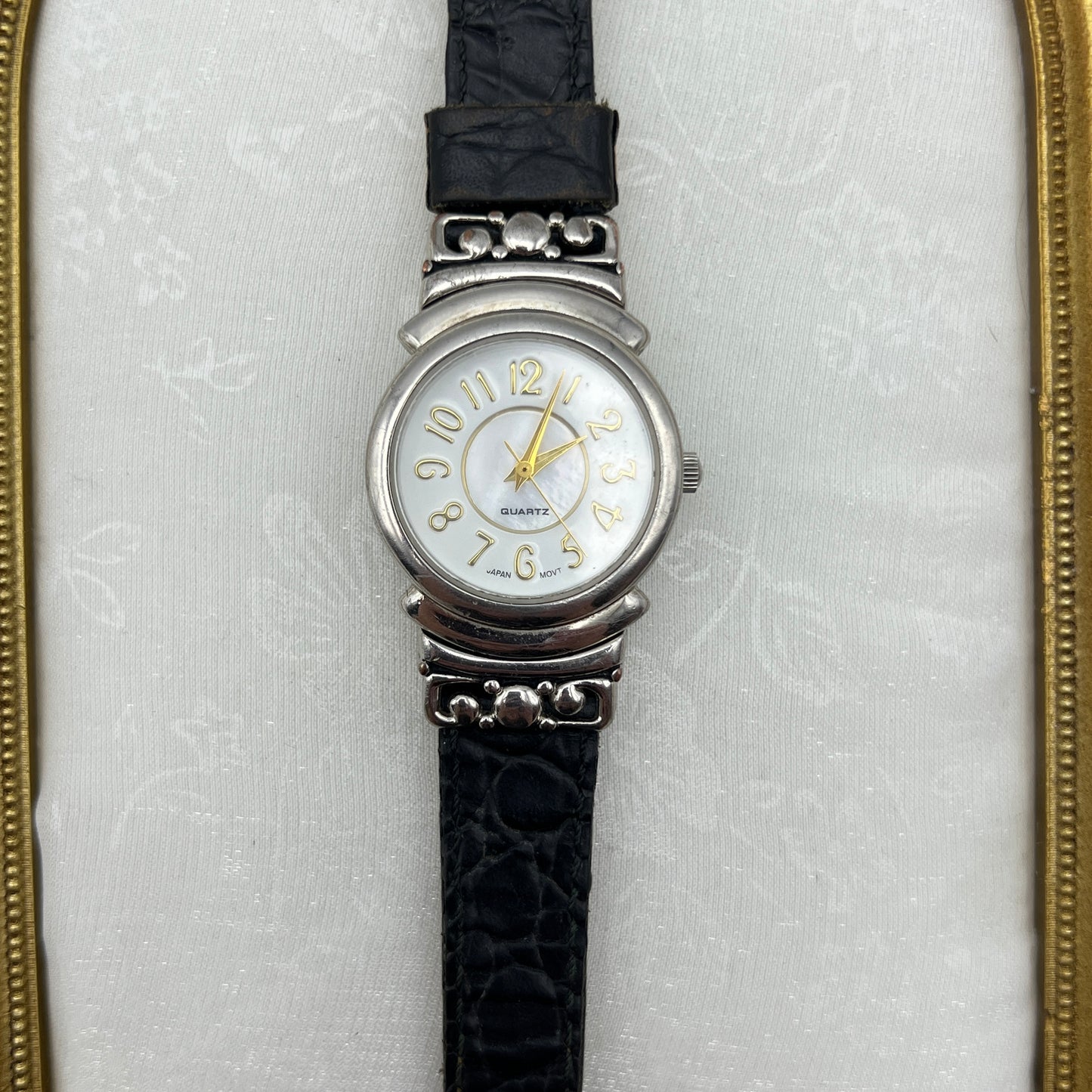 Brown & Black Reversible Strap Watch
