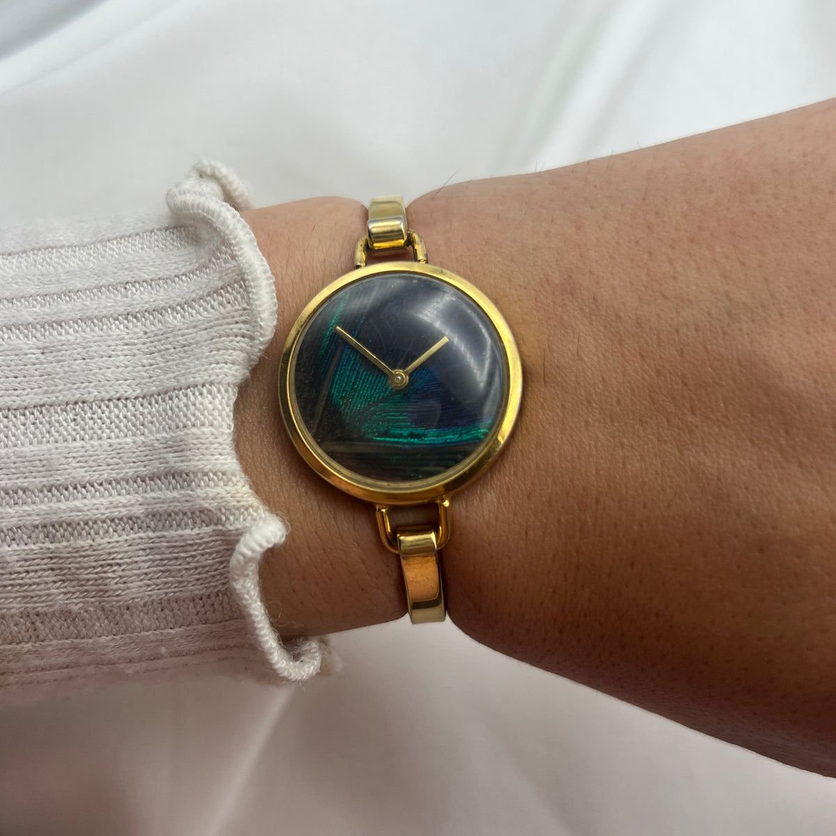 Peacock Feather Dial Watch