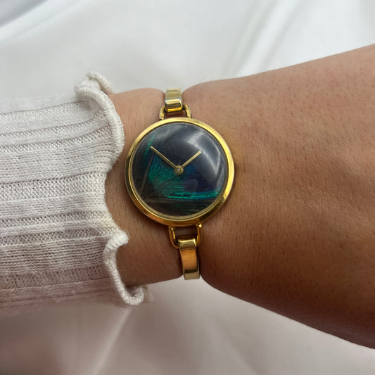 Unique Peacock Feather Dial Watch