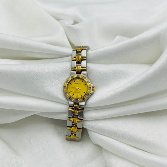 Two-Toned Round Face Watch