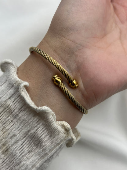 Twisted Cable Bangle Watch