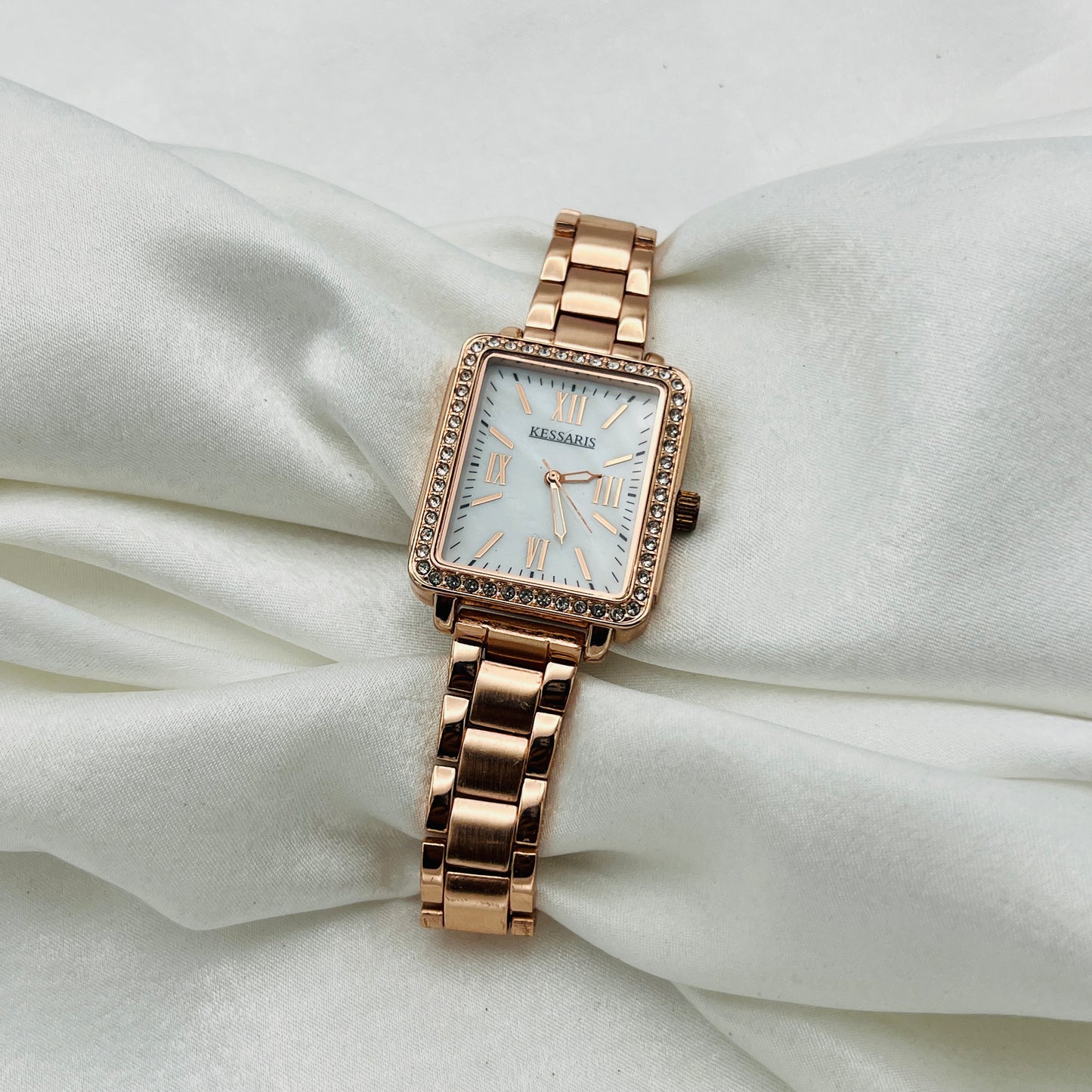 Rose Gold Diamanté Watch