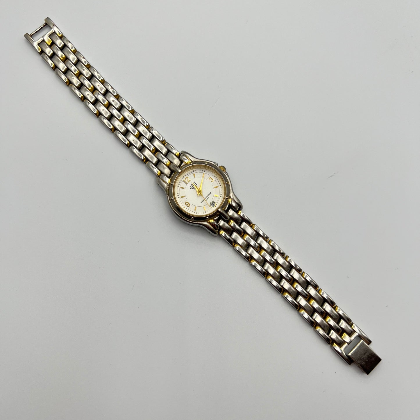 Two-Toned Round Face Watch