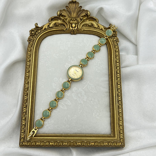 RARE Pistachio Watch with Champagne Dial