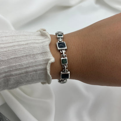 Silver-Toned Colored Bracelet