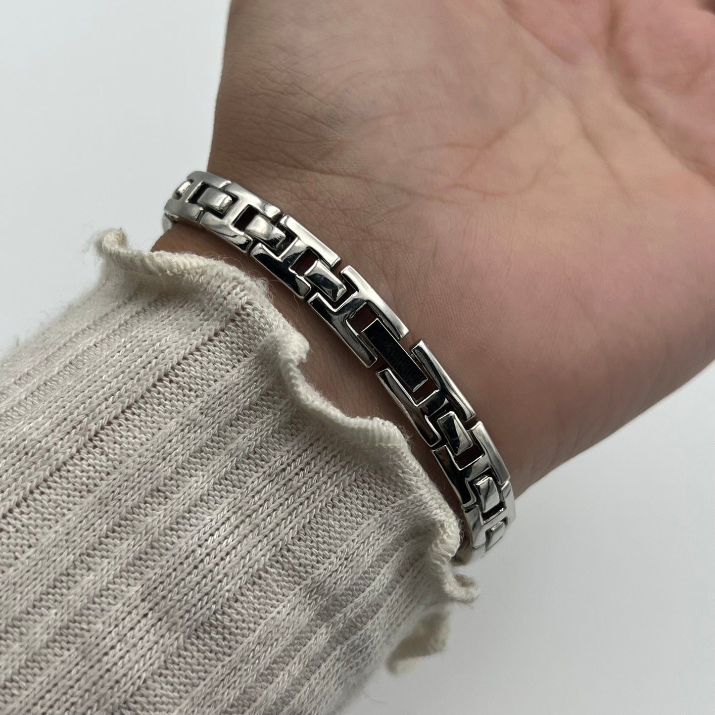 Silver-Toned Diamanté Watch