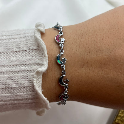 Abalone Moon & Stars Bracelet
