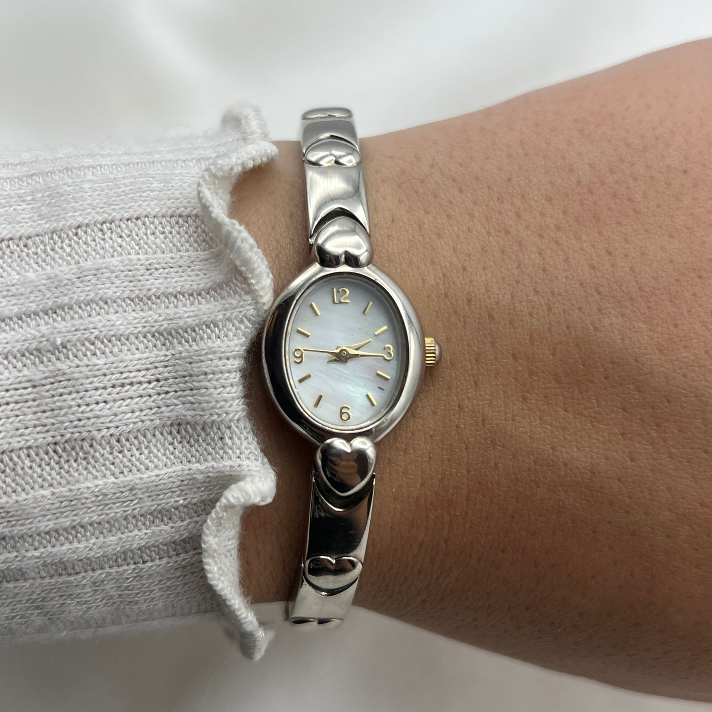 Dainty Heart Watch with Mother of Pearl Watch