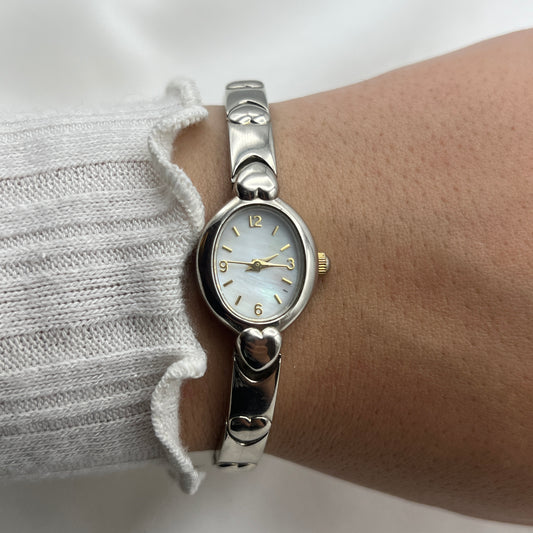 Dainty Heart Watch with Mother of Pearl Watch
