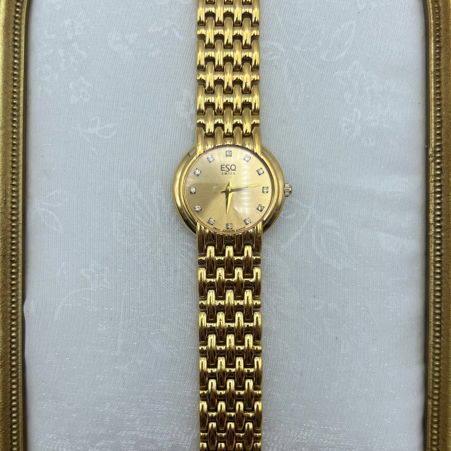 ESQ Diamanté Dial Gold-Tone Watch