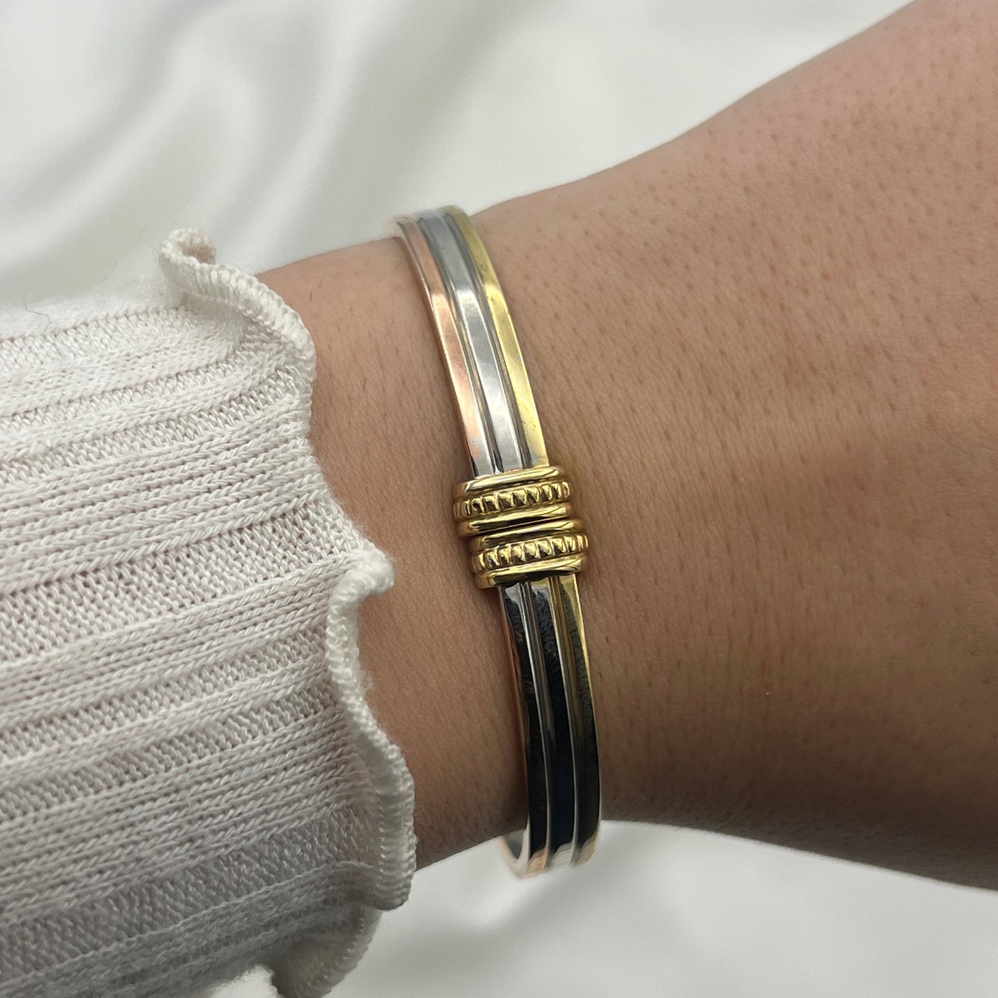 Three-Tone Cuff Bracelet