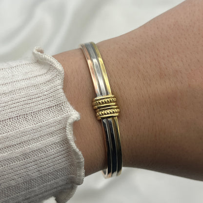 Three-Tone Cuff Bracelet
