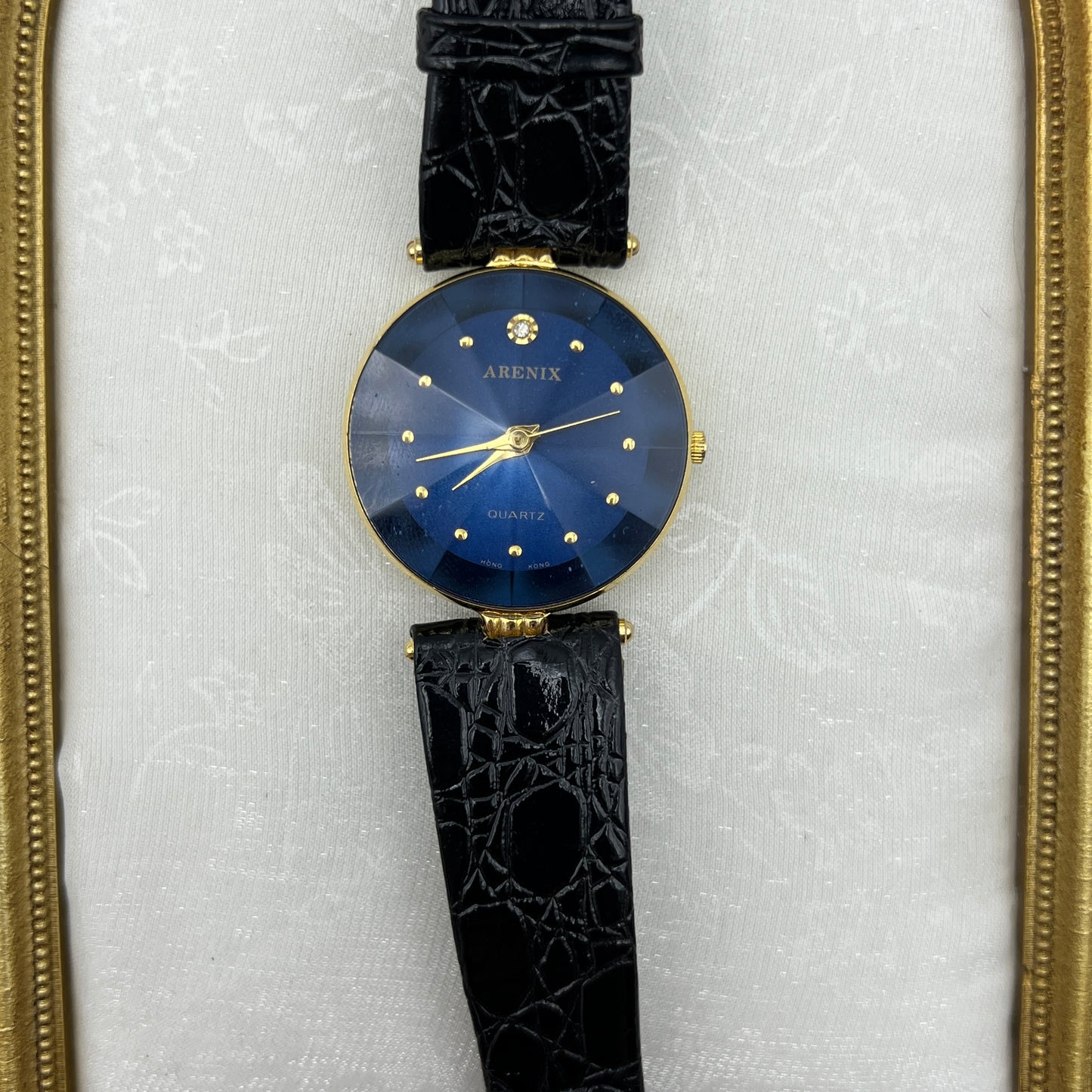 Blue Crystal Raised Bezel Watch