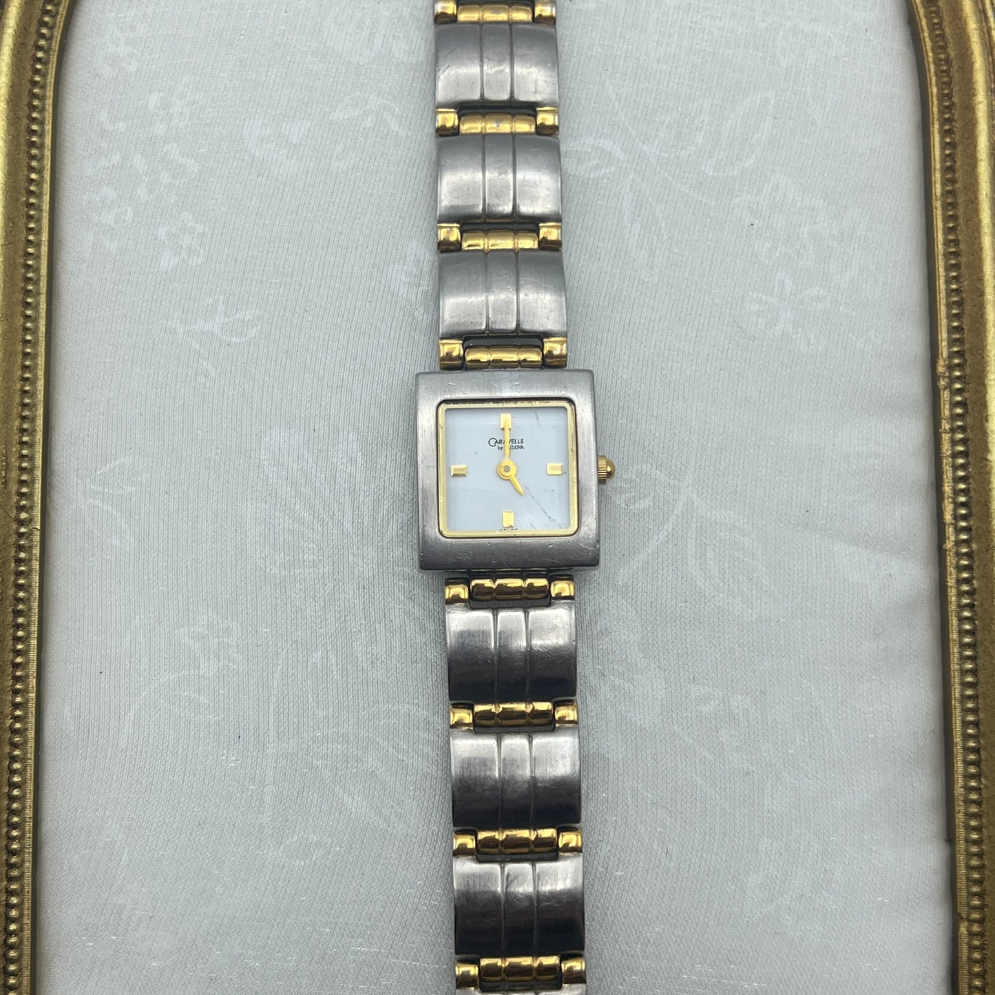 Two-Toned Square Face Watch