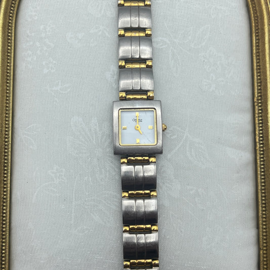 Two-Toned Square Face Watch