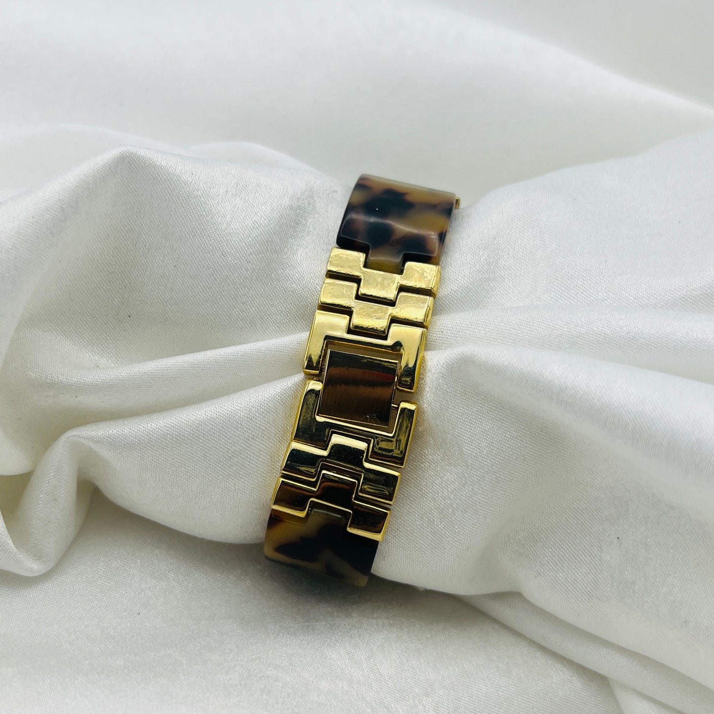 Tortoise Shell Gold-Toned Watch