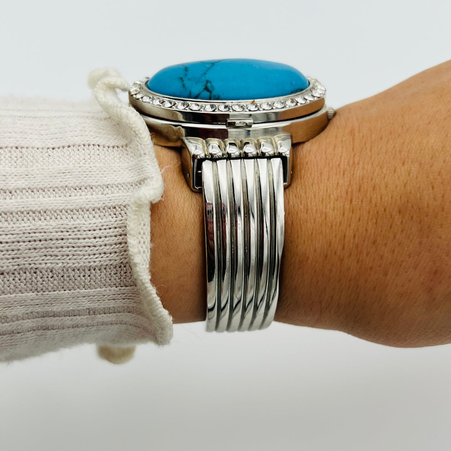 Turquoise Stone Peek-a-Boo Watch