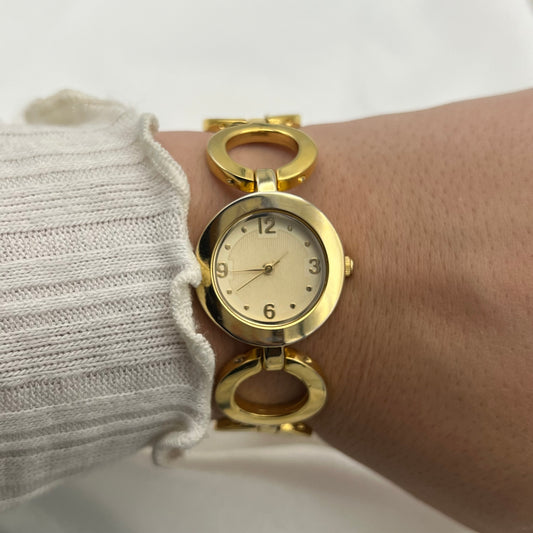 Gold-Toned Circle Watch