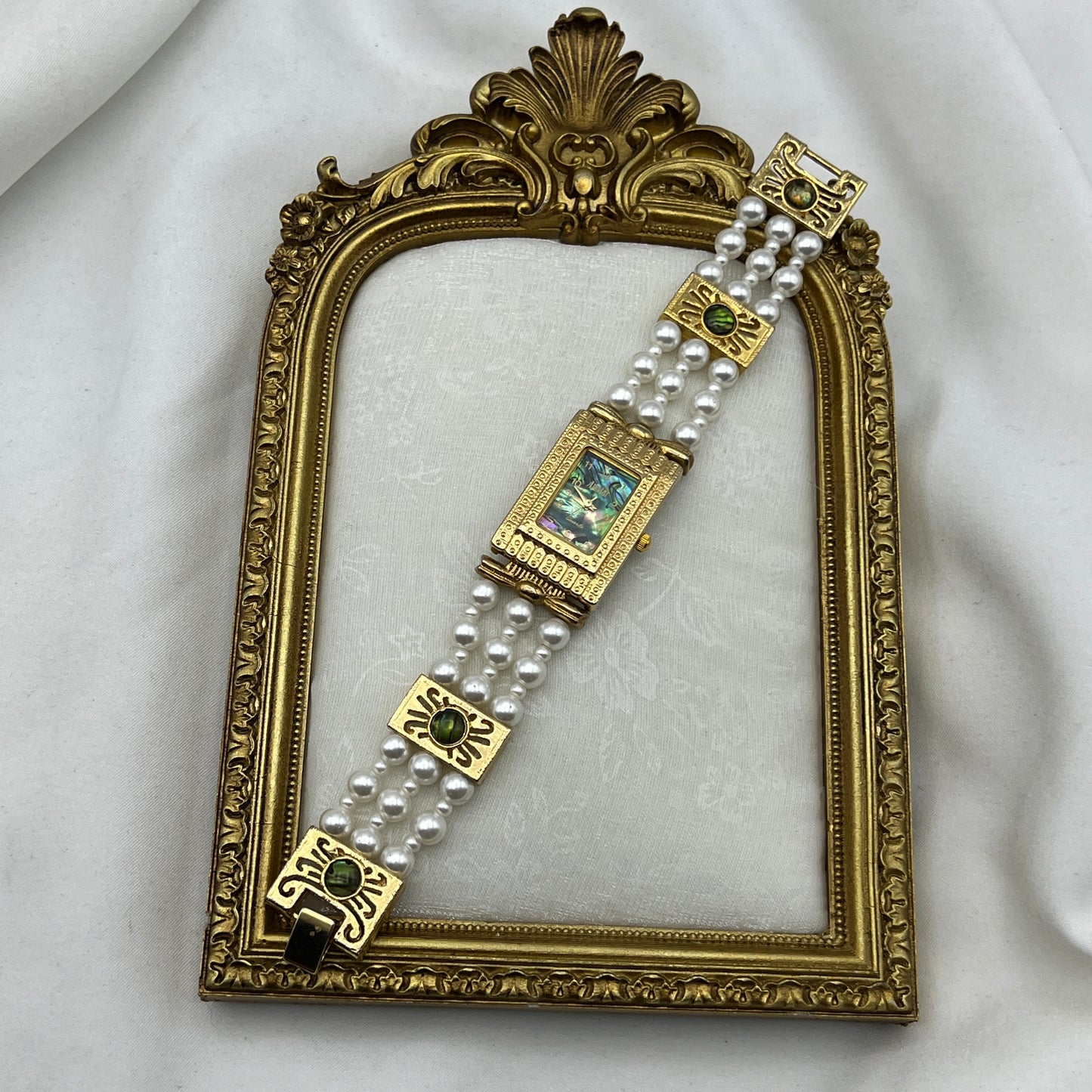 Pearl & Abalone Gold-Tone Watch