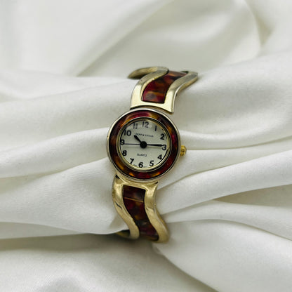 Wavy Red Tortoise Shell Watch