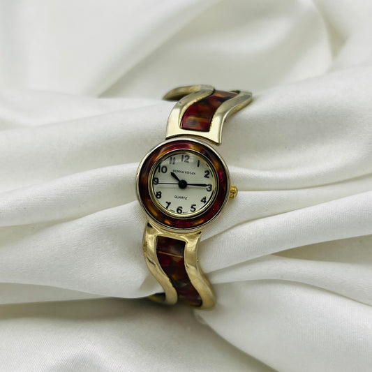 Wavy Red Tortoise Shell Watch