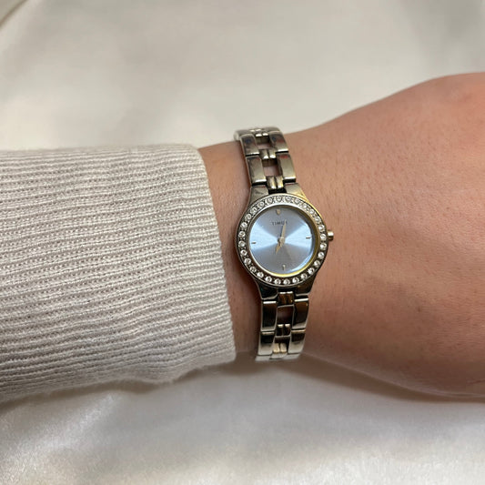 Baby Blue Diamanté Timex Watch