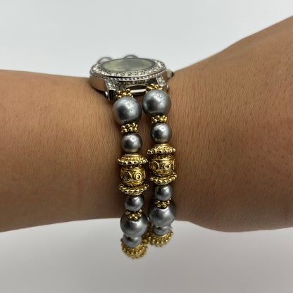 Gray Pearly Two-Toned Watch
