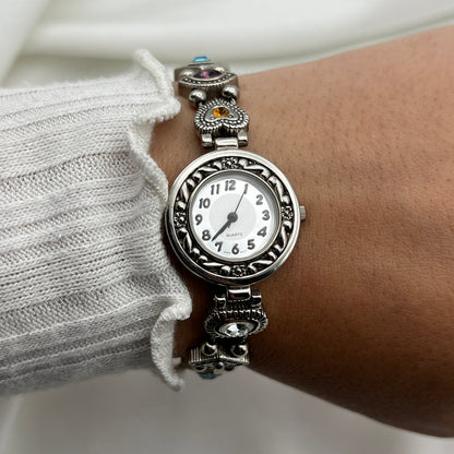 RARE Silver-Tone Charm Watch