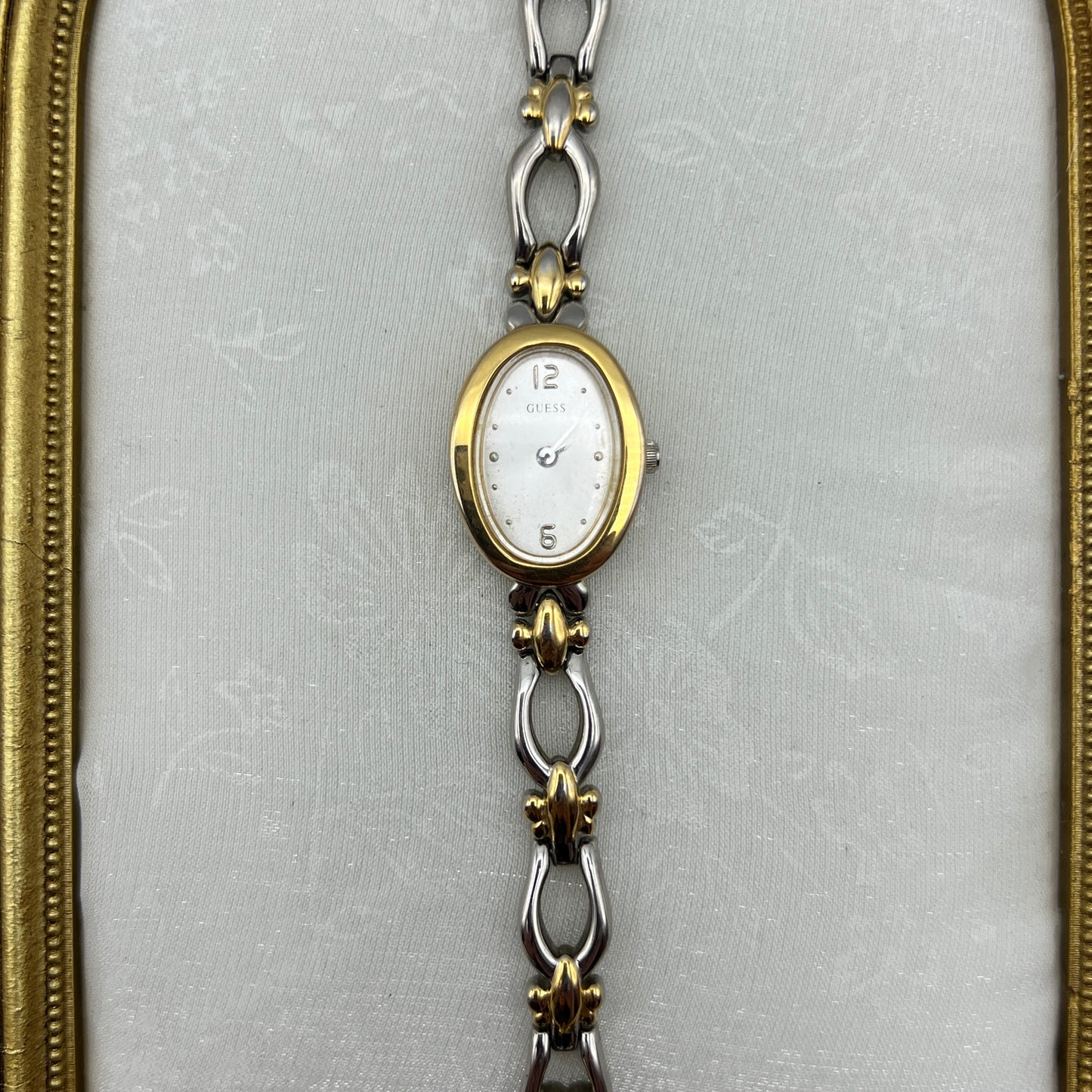 Petite Guess Oval Two-Tone Watch