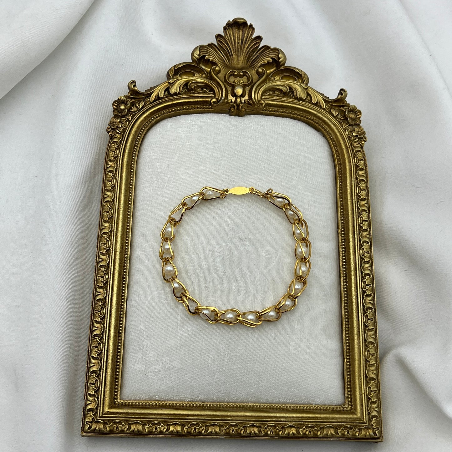 Gold-Tone Pearl Bracelet