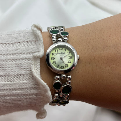 Green Glossy Cabochon Watch