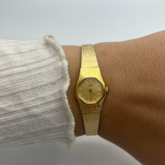 Gold-Toned Seiko Octagon Dial Watch