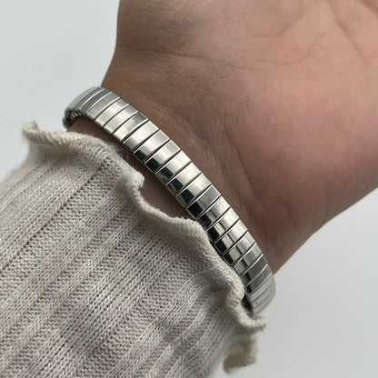 Silver-Toned Heart Watch with Pink Mother of Pearl Dial