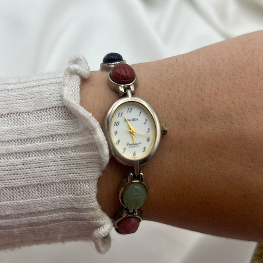 Multi-Colored Scarab Watch