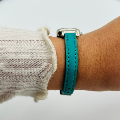 🩶 Teal Leather Watch