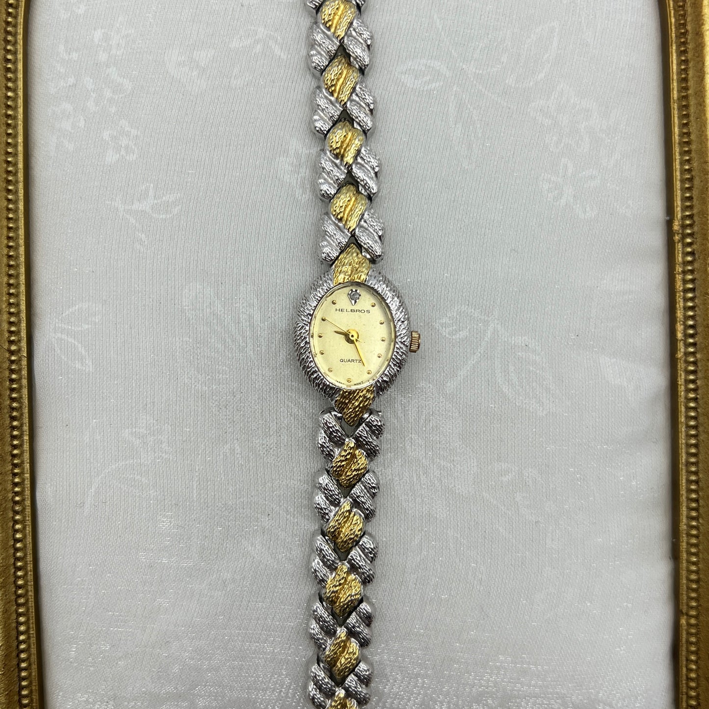 Helbros Two-Tone Watch with Champagne Dial