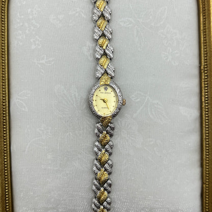 Helbros Two-Tone Watch with Champagne Dial