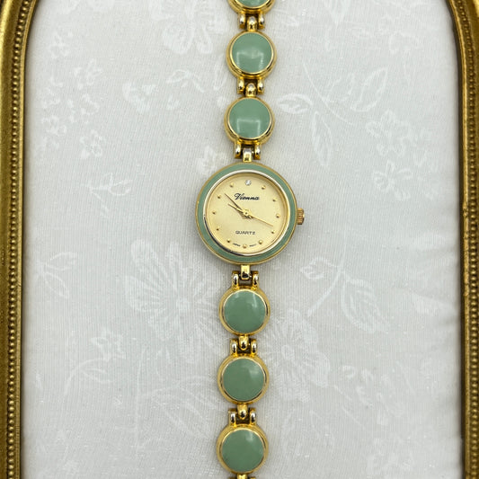 RARE Pistachio Watch with Champagne Dial