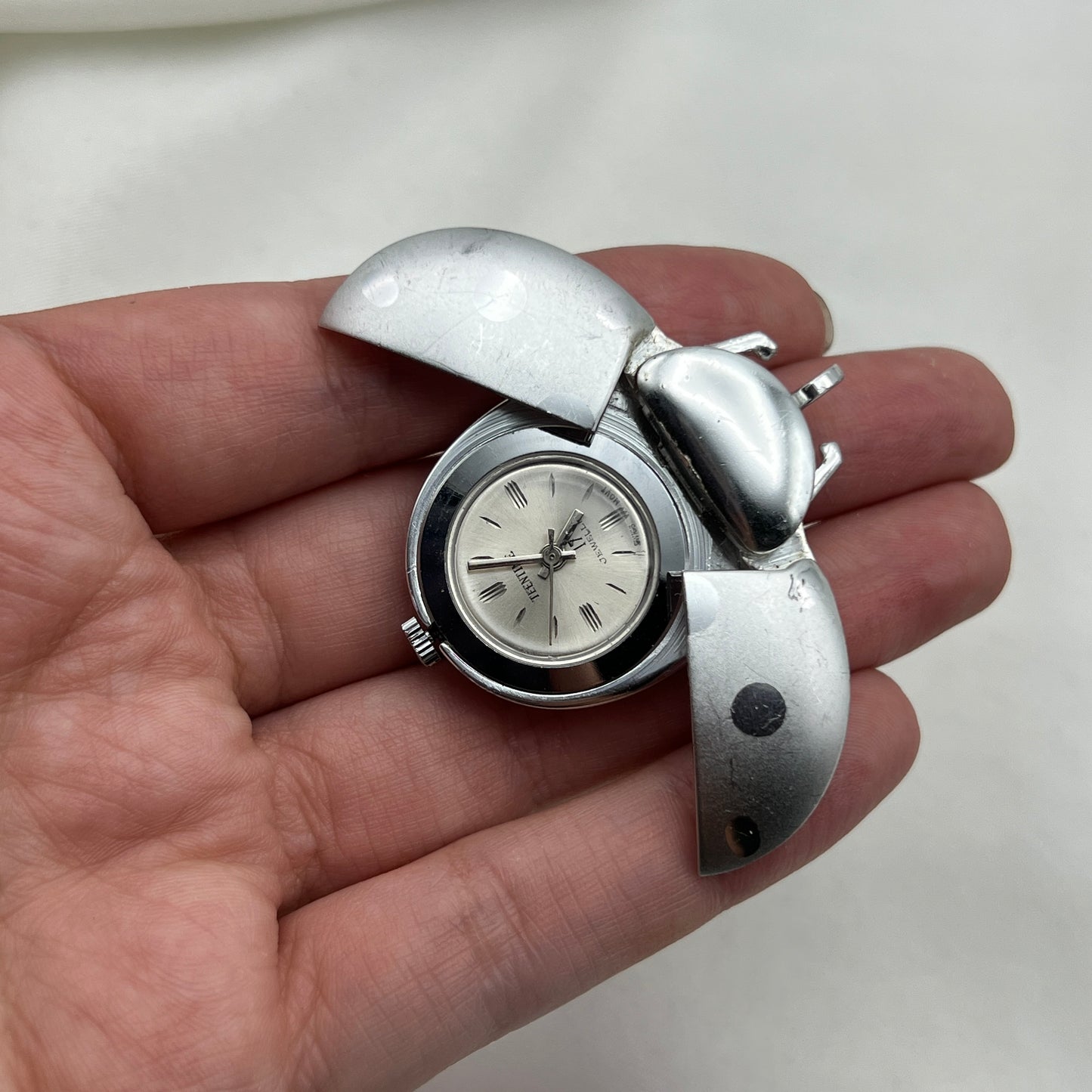 Silver Beetle Watch Pendant