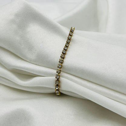 Gold-Toned Diamanté Bracelet