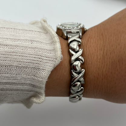 Diamanté Watch with Heart Strap