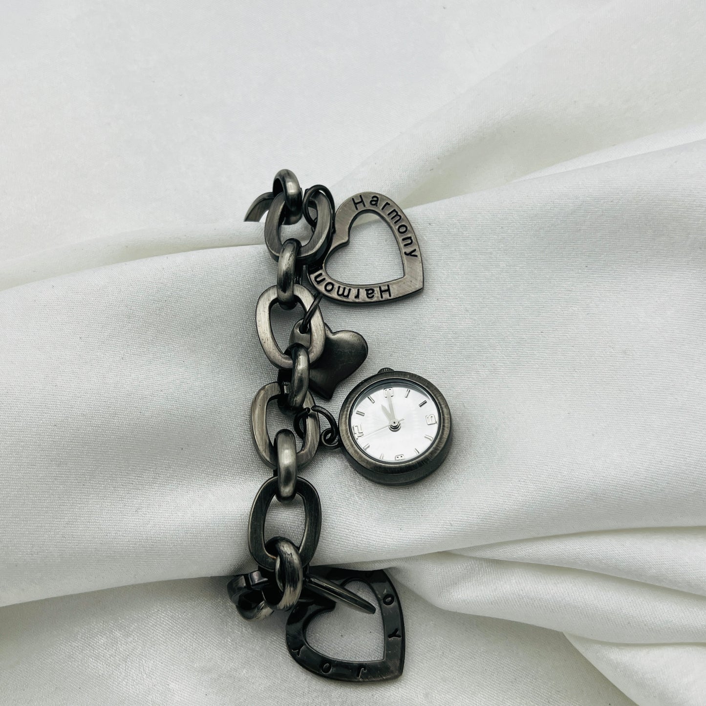 Heart Charm Bracelet Watch