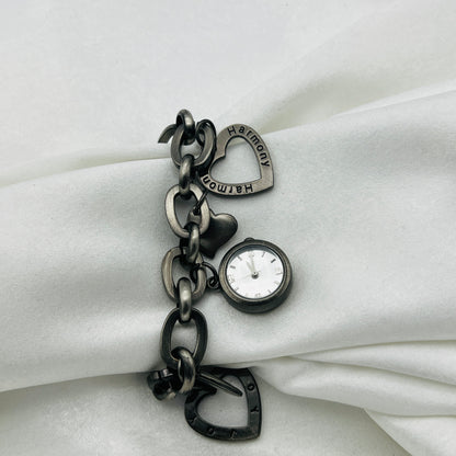 Heart Charm Bracelet Watch
