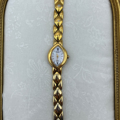 Pulsar Gold-Tone Watch with Mother of Pearl Dial