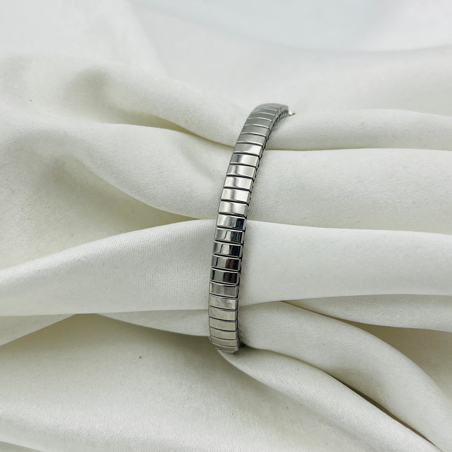 Art Deco Silver Tone Heart Dial Watch