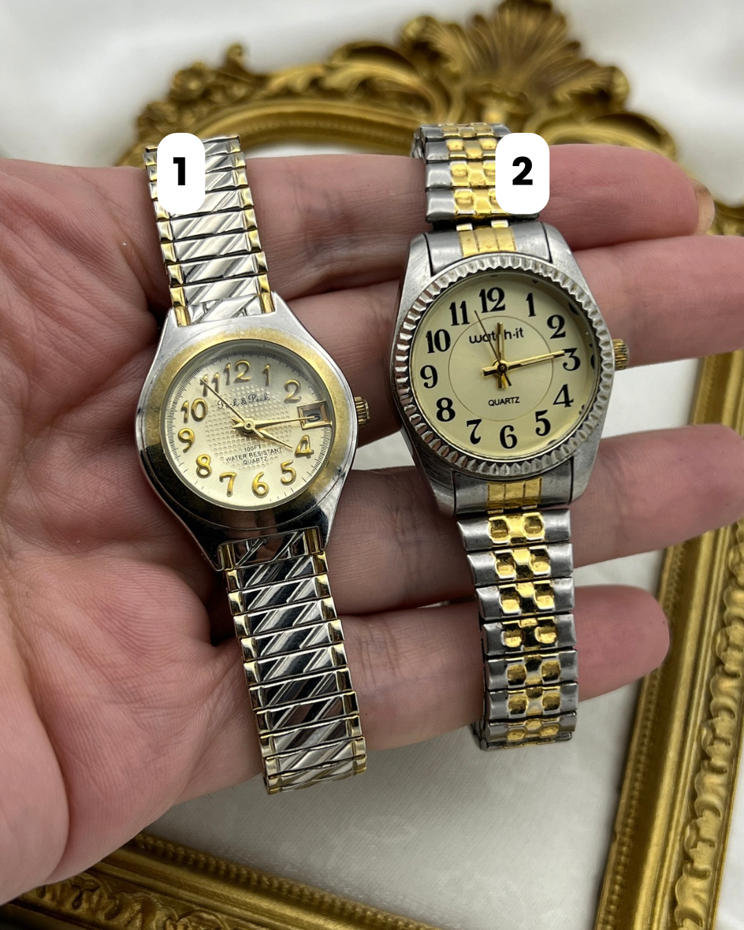 Two Dials Detailed Two-Tone Watches – Dainty Dials