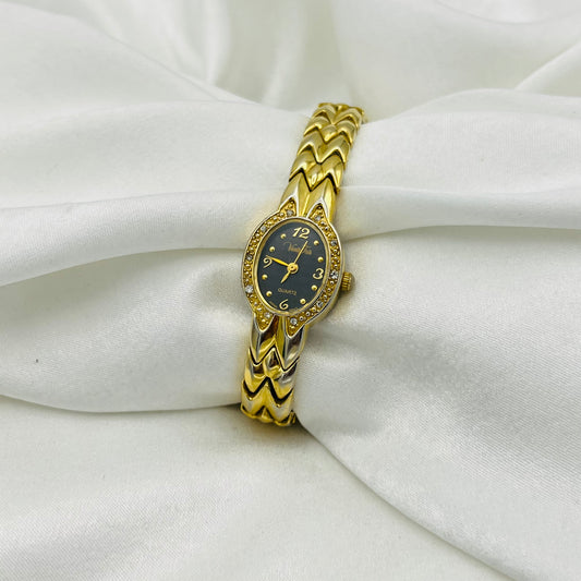 Diamanté Gold-Toned Watch