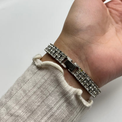 Diamanté Silver-Toned Watch
