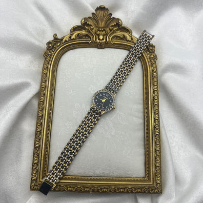 Two-Toned Round Face Watch